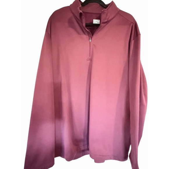 Callaway Other - Men's Callaway Quarter Zip Pullover XXL 2X Burgundy Performance Golf 1/4 Zip